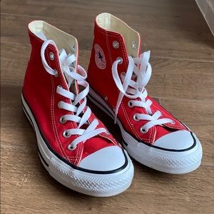 Red high top Converse